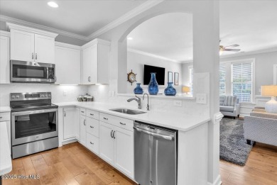 This two-story coastal craftsman style house is a rare on Beau Rivage Golf and Resort in North Carolina - for sale on GolfHomes.com, golf home, golf lot