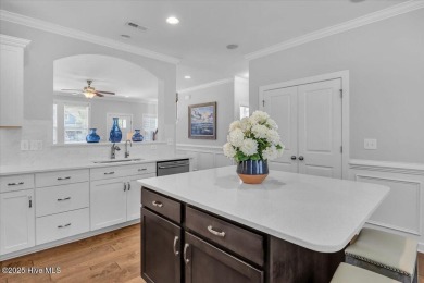 This two-story coastal craftsman style house is a rare on Beau Rivage Golf and Resort in North Carolina - for sale on GolfHomes.com, golf home, golf lot