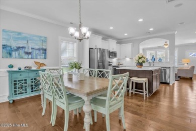 This two-story coastal craftsman style house is a rare on Beau Rivage Golf and Resort in North Carolina - for sale on GolfHomes.com, golf home, golf lot