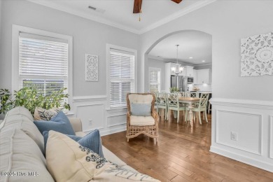 This two-story coastal craftsman style house is a rare on Beau Rivage Golf and Resort in North Carolina - for sale on GolfHomes.com, golf home, golf lot