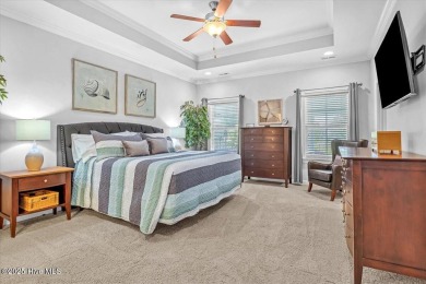 This two-story coastal craftsman style house is a rare on Beau Rivage Golf and Resort in North Carolina - for sale on GolfHomes.com, golf home, golf lot