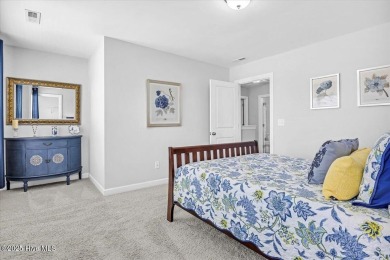 This two-story coastal craftsman style house is a rare on Beau Rivage Golf and Resort in North Carolina - for sale on GolfHomes.com, golf home, golf lot