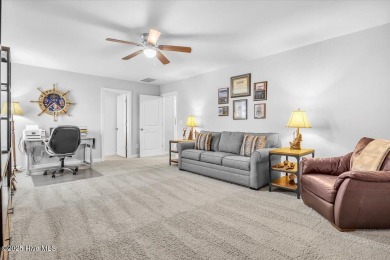 This two-story coastal craftsman style house is a rare on Beau Rivage Golf and Resort in North Carolina - for sale on GolfHomes.com, golf home, golf lot