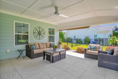 This two-story coastal craftsman style house is a rare on Beau Rivage Golf and Resort in North Carolina - for sale on GolfHomes.com, golf home, golf lot