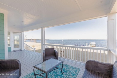 This stunning home sits on the banks of the Albemarle Sound at on Occano Golf Course in North Carolina - for sale on GolfHomes.com, golf home, golf lot