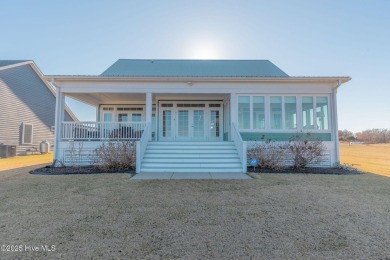 This stunning home sits on the banks of the Albemarle Sound at on Occano Golf Course in North Carolina - for sale on GolfHomes.com, golf home, golf lot