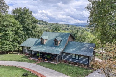 The essence of Tennessee Living! Honest Abe Log Home perched on on Hidden Valley Golf and Country Club in Tennessee - for sale on GolfHomes.com, golf home, golf lot