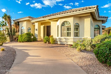 This stunning home is perfectly positioned on the Red Mountain on Red Mountain Ranch Country Club in Arizona - for sale on GolfHomes.com, golf home, golf lot