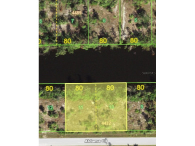 Double Waterfront Lot with approximately 160 feet of shoreline on Rotonda Golf and Country Club - Long Marsh  in Florida - for sale on GolfHomes.com, golf home, golf lot