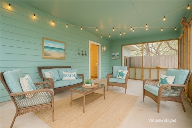 Nestled beneath large shade oak trees, this fully furnished on Rockport Country Club in Texas - for sale on GolfHomes.com, golf home, golf lot