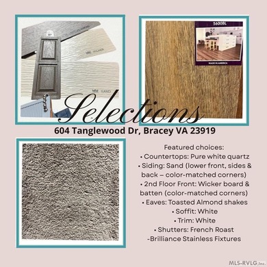 A new construction home in the desirable Tanglewood Shores on Tanglewood Shores Golf Club in Virginia - for sale on GolfHomes.com, golf home, golf lot