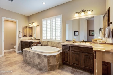 Enjoy this semi-custom TW Lewis turnkey home in one of Gilbert's on Seville Golf and Country Club in Arizona - for sale on GolfHomes.com, golf home, golf lot