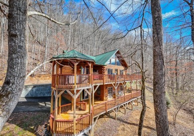 Charming Log Cabin Retreat in Bryson City -Nestled in the heart on Smoky Mountain Country Club in North Carolina - for sale on GolfHomes.com, golf home, golf lot