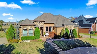 Charming stucco/stone home by White Hawk on 1/3 acre. Office on White Hawk Golf Club in Oklahoma - for sale on GolfHomes.com, golf home, golf lot