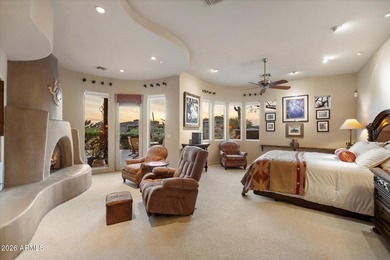 Positioned along the 14th hole tee box within the guard-gated on Troon North Golf Club  in Arizona - for sale on GolfHomes.com, golf home, golf lot