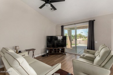 Beautiful golf course home in adult community with vaulted on Cottonwood Country Club in Arizona - for sale on GolfHomes.com, golf home, golf lot