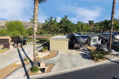Site 246 has the perfect Sun Rise, water and Golf Views.  Patio on Rancho California RV Resort in California - for sale on GolfHomes.com, golf home, golf lot