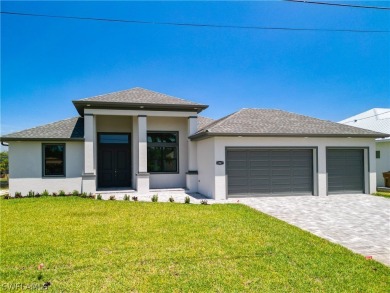 Enjoy the view of the canal and your pool from the lanai in your on Burnt Store Golf Club in Florida - for sale on GolfHomes.com, golf home, golf lot