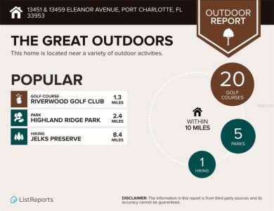 This double lot on Eleanor Avenue in Port Charlotte offers on Riverwood Golf Club in Florida - for sale on GolfHomes.com, golf home, golf lot