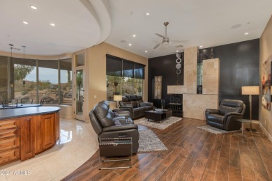 Contemporary elegance abounds in this custom masterpiece in on Troon North Golf Club  in Arizona - for sale on GolfHomes.com, golf home, golf lot