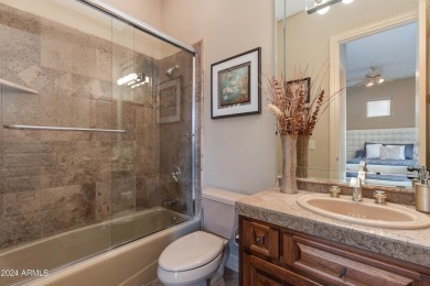 Contemporary elegance abounds in this custom masterpiece in on Troon North Golf Club  in Arizona - for sale on GolfHomes.com, golf home, golf lot