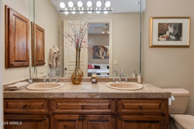 Contemporary elegance abounds in this custom masterpiece in on Troon North Golf Club  in Arizona - for sale on GolfHomes.com, golf home, golf lot