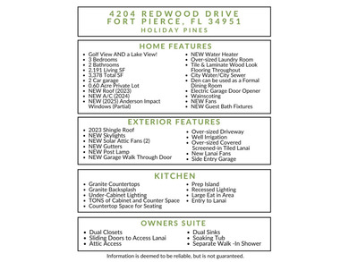 Beautiful 3Bed/2Bath home in the highly desirable Holiday Pines on Island Pines Golf Club in Florida - for sale on GolfHomes.com, golf home, golf lot