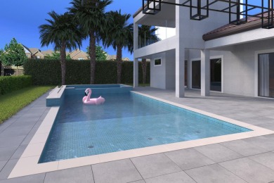 This stunning 5-bed, 6-bath lakefront estate blends modern on Parkland Golf Club in Florida - for sale on GolfHomes.com, golf home, golf lot