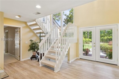 This home has soaring ceilings & a wall of 2-story windows on Bear Creek Golf Course and Club in South Carolina - for sale on GolfHomes.com, golf home, golf lot