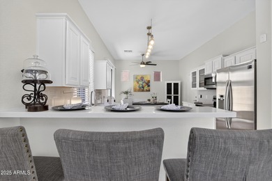 Discover this truly move-in-ready, highly upgraded home set on a on Tuscany Falls At Pebble Creek in Arizona - for sale on GolfHomes.com, golf home, golf lot