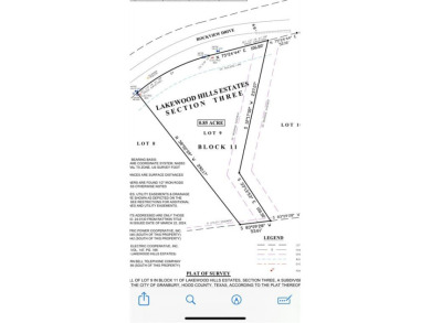 RECENT IMPROVEMENT - LOT HAS BEEN CLEARED and PRICE HAS BEEN on Granbury Country Club in Texas - for sale on GolfHomes.com, golf home, golf lot