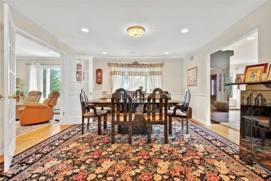 This elegant full-brick colonial sits on a prominent corner lot on Leewood Golf Club in New York - for sale on GolfHomes.com, golf home, golf lot