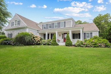 A tasteful and elegant home with inviting front porch is tucked on The Captains Golf Courses  in Massachusetts - for sale on GolfHomes.com, golf home, golf lot