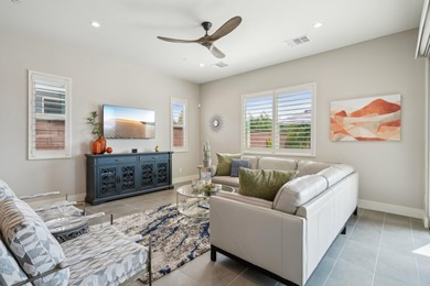 Welcome to elevated desert living in this stunning Excite plan on Plantation Golf Club in California - for sale on GolfHomes.com, golf home, golf lot