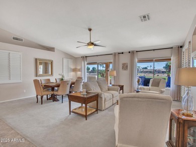 Beautifully maintained expanded Palmera model on the 14th green on Eagles Nest at Pebble Creek in Arizona - for sale on GolfHomes.com, golf home, golf lot