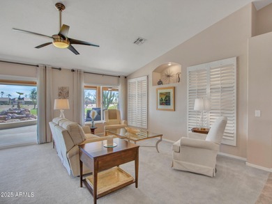 Beautifully maintained expanded Palmera model on the 14th green on Eagles Nest at Pebble Creek in Arizona - for sale on GolfHomes.com, golf home, golf lot