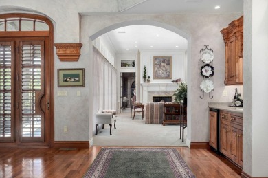 Stunning custom estate on the 1st hole fairway of the on Highland Springs Country Club in Missouri - for sale on GolfHomes.com, golf home, golf lot