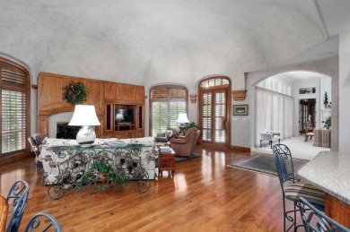 Stunning custom estate on the 1st hole fairway of the on Highland Springs Country Club in Missouri - for sale on GolfHomes.com, golf home, golf lot
