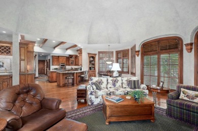 Stunning custom estate on the 1st hole fairway of the on Highland Springs Country Club in Missouri - for sale on GolfHomes.com, golf home, golf lot