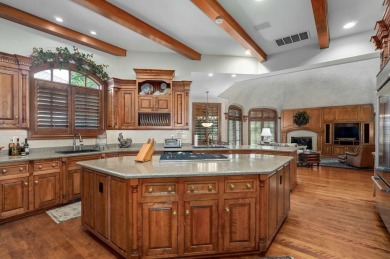 Stunning custom estate on the 1st hole fairway of the on Highland Springs Country Club in Missouri - for sale on GolfHomes.com, golf home, golf lot