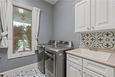 Classic Lowcountry home, situated on over 1 acre is set back 300 on Callawassie Island Club in South Carolina - for sale on GolfHomes.com, golf home, golf lot