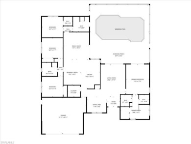 WOW location & WOW floor plan! This spacious 4 bedroom, 3 bath on Eagle Ridge Golf and Tennis Club in Florida - for sale on GolfHomes.com, golf home, golf lot