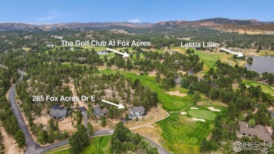 Welcome to this stunning mountain retreat nestled on the 17th on Fox Acres Country Club in Colorado - for sale on GolfHomes.com, golf home, golf lot