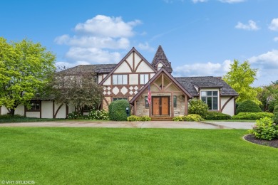 This unique custom-built Tudor-style home offers stunning views on Wedgewood Golf Course in Illinois - for sale on GolfHomes.com, golf home, golf lot