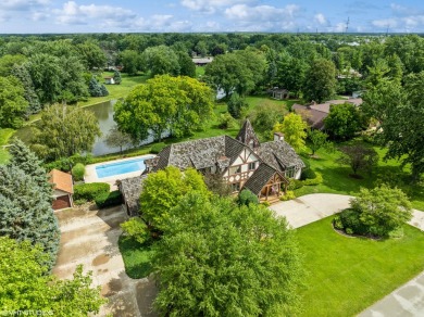 This unique custom-built Tudor-style home offers stunning views on Wedgewood Golf Course in Illinois - for sale on GolfHomes.com, golf home, golf lot