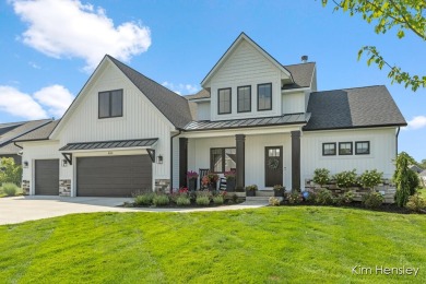 Welcome to your forever home. This immaculate modern farmhouse on The Links At Rolling Meadows in Michigan - for sale on GolfHomes.com, golf home, golf lot