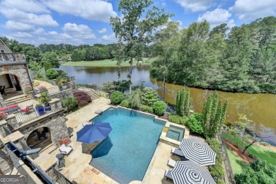 Experience unparalleled elegance in this luxury LAKEFRONT estate on The River Club in Georgia - for sale on GolfHomes.com, golf home, golf lot