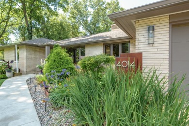 This classic all-limestone mid-century home featured in HGTV on Kalamazoo Country Club in Michigan - for sale on GolfHomes.com, golf home, golf lot