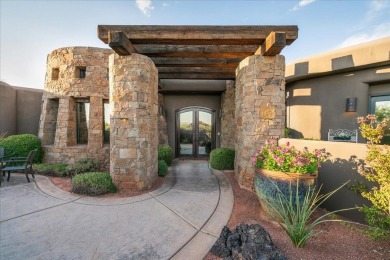 Perched high above the 18th green at Entrada Country Club, this on Entrada at Snow Canyon in Utah - for sale on GolfHomes.com, golf home, golf lot