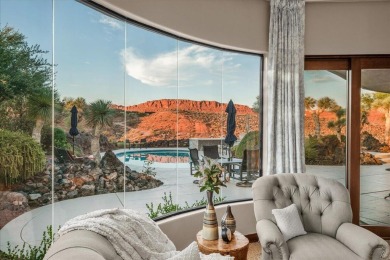 Perched high above the 18th green at Entrada Country Club, this on Entrada at Snow Canyon in Utah - for sale on GolfHomes.com, golf home, golf lot